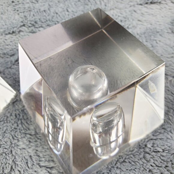 Bohemia Glass MCM VTG Czechoslovakia Crystal Candle Stick Holders Pair Orig. Box - Picture 5 of 17